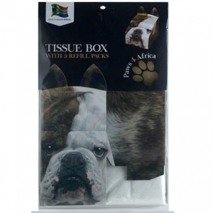Paws 4 Africa Dog tissue box with refills | Meister Trading | The Cat Product Specialist